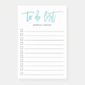 Aqua Brush Gepersonaliseerd om Lijst te doen Post-it® Notes (Voorkant)
