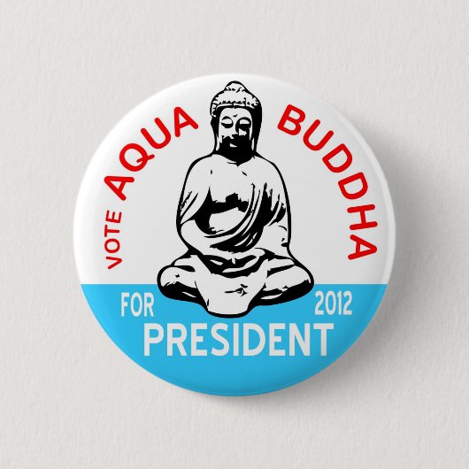 Aqua Buddha Button (Voorkant)