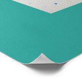 Aqua Budgie is schattig Waterverf Poster (Hoek)