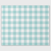 Aqua Buffalo Check Pattern Cadeaupapier (Vlak)