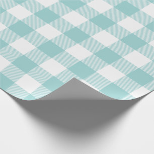 Aqua Buffalo Check Pattern Cadeaupapier