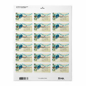 Aqua Bunting  Tortelduifjes Etiket (Full Sheet)