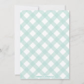 Aqua Burger Couples BBQ Baby Shower Invitations Kaart (Achterkant)