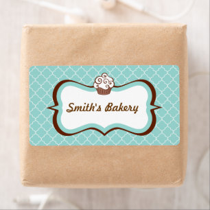 Aqua Business Cupcake-labels Etiket