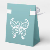 Aqua Butterfly Favor Box Bedankdoosjes (Achterkant)