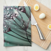 Aqua Cactus Bonsai Bloom Serviette de cuisine (Quart Plié)