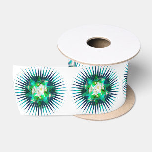 Aqua Cactus Flower Kaleidoscope Effect Lint