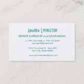 Aqua CAREGIVER Simple Style V41 Visitekaartje (Achterkant)
