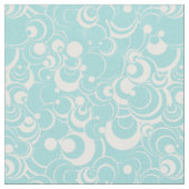 Aqua Cercles bleu et blanc Tissu Abstrait 2 (Fermer)