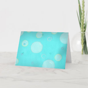 Aqua Cercles flottants et bulles cartes de voeux