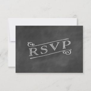 Aqua Chalk RSVP Kaartje