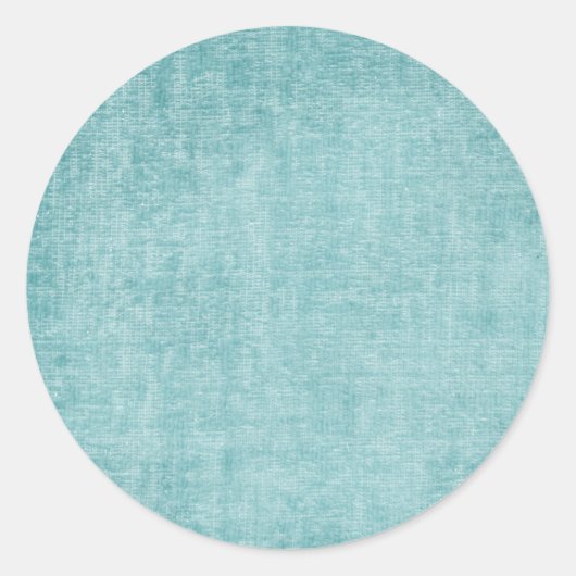 Aqua Chenille Ronde Sticker (Voorkant)