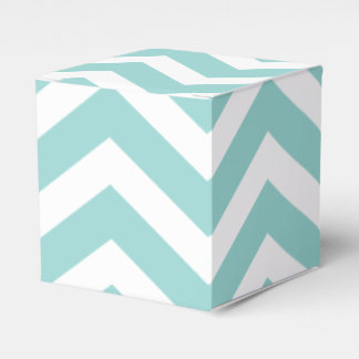 Aqua Chevron Box Bedankdoosjes