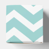 Aqua Chevron Box Bedankdoosjes (Bovenkant)