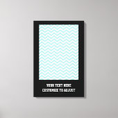 Aqua chevron patroon canvas afdruk (Voorkant)