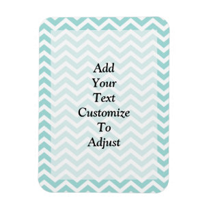 Aqua chevron patroon magneet