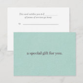 Aqua Chic | Carte cadeau Elegant Leather Look (Devant / Derrière)