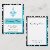 Aqua Chic Cartes de visite (Devant / Derrière)