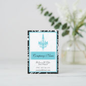 Aqua Chic Cartes de visite (Debout devant)