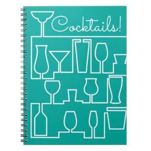 Aqua cocktail party notitieboek