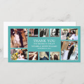 AQUA COLLAGE | BRUILOFT BEDANKT KAART (Voorkant / Achterkant)