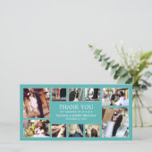 AQUA COLLAGE | BRUILOFT BEDANKT KAART (Staand voorkant)