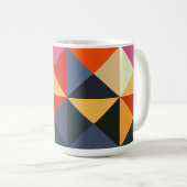 Aqua Color Block Abstrait Style Mug Cup (Devant droit)