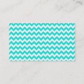 Aqua Color Chevron; Chalkboard uiterlijk Visitekaartje (Achterkant)