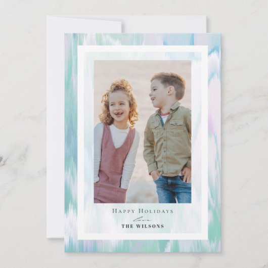 Aqua Colors met kerstfeestdag Kaart (Voorkant)