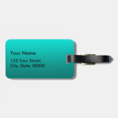 Aqua Colour Travel Clipart Bagagelabel (Achterkant horizontaal)