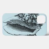 Aqua Conch Shell Case-Mate iPhone Case (Achterkant (horizontaal))