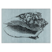 Aqua Conch Shell Snijplank (Voorkant)