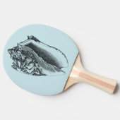 Aqua Conch Shell Tafeltennisbatje (Zijkant)