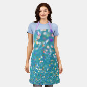 Aqua Confetti All-Over Print Schort (Gedragen)