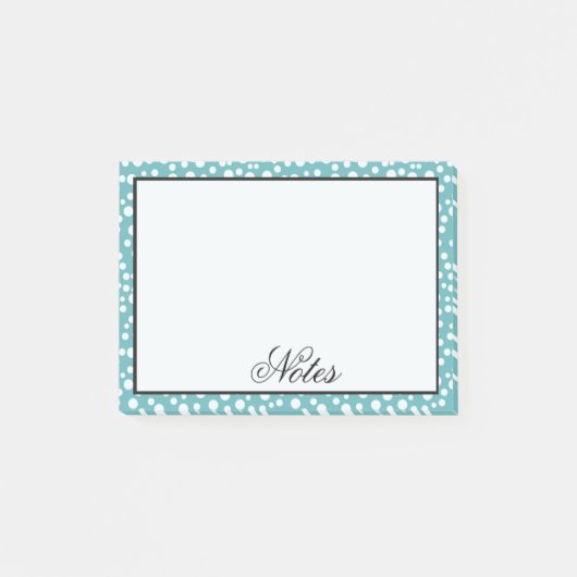 Aqua Confetti Stippen Post-it® Notes (Voorkant)