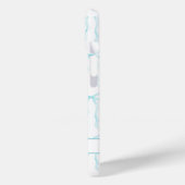 Aqua Coquette Boog Monogram Case-Mate iPhone Case (Achterkant / Links)