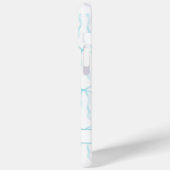 Aqua Coquette Boogjes Monogram Case-Mate iPhone Case (Achterkant / Links)