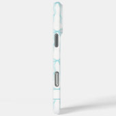 Aqua Coquette Boogjes Monogram Case-Mate iPhone Case (Achterkant / Rechts)