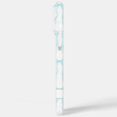 Aqua Coquette Boogjes Monogram Case-Mate iPhone Case (Achterkant / Links)