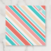 Aqua & Coral Bedankjes Labels (Achterkant)