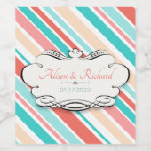 Aqua & Coral Wijn Etiket (Enkel label)