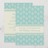 Aqua Cream 25e anniversaire de fête Invitation (Devant / Derrière)