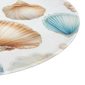 Aqua Cream Beach Shells Bruiloftsfeest Snijplank (Hoek)