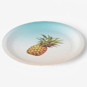 Aqua Cream Happy tropische ananas Papieren Bordje (Gekanteld)
