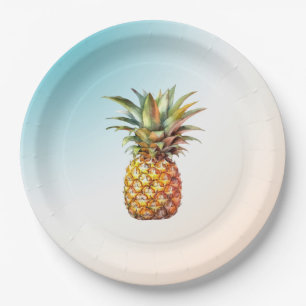 Aqua Cream Happy tropische ananas Papieren Bordje