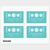 Aqua D20 Dice Gamer Enregistrer les stickers Date (Feuille)