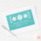 Aqua D20 Dice Gamer Enregistrer les stickers Date (Enveloppe)