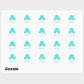 Aqua D20 Dice Wedding Stickers (Vel)