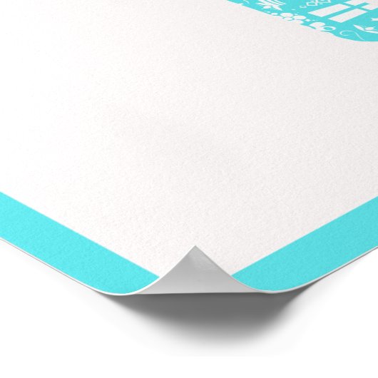 Aqua Dala Horse Poster (Hoek)