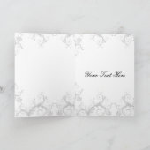 aqua damask bruiloft Bedankt (Binnen)